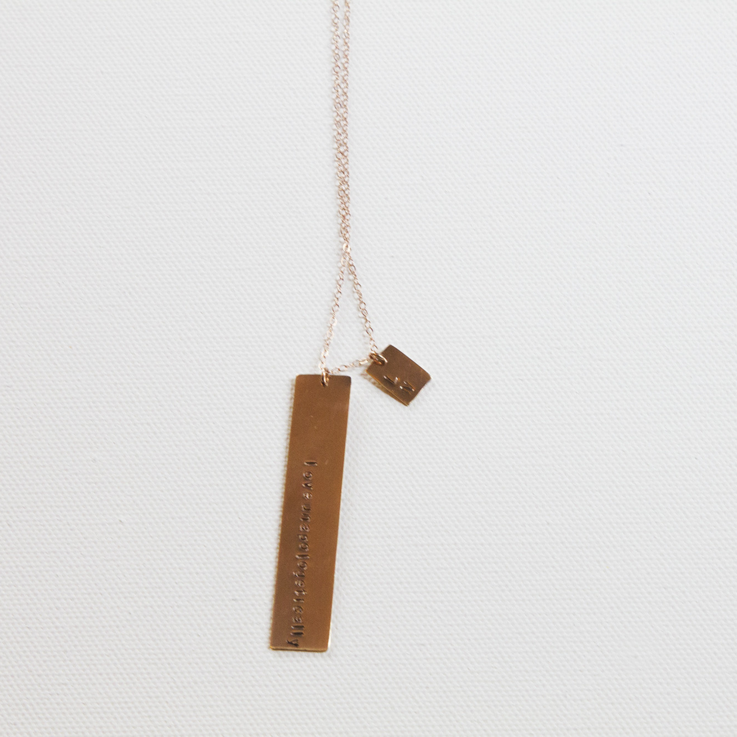 Love Unapologetically Long Bar Necklace